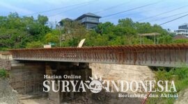 Proyek pelebaran dan peninggian Jembatan Kutuh-Alas Arum di Kecamatan Kuta Selatan, Badun memasuki tahap akhir dengan progres hampir mencapai 90 persen. 